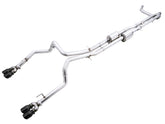 AWE 0FG Catback Split Rear Exit Exhaust for 4th Gen Silverado/Sierra 1500 6.2L (With Bumper Cutouts) - Quad Diamond Black Tips - Primary